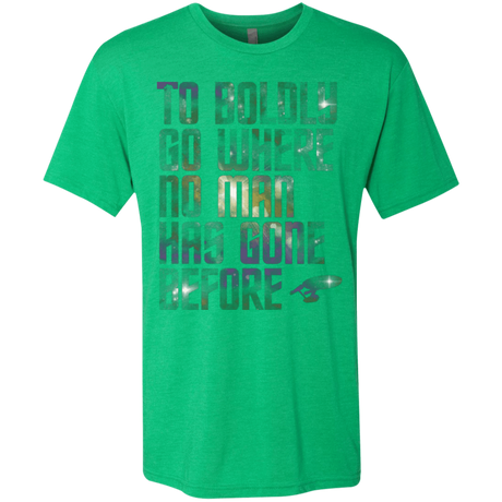 T-Shirts Envy / Small Where no Man has gone Before Men's Triblend T-Shirt