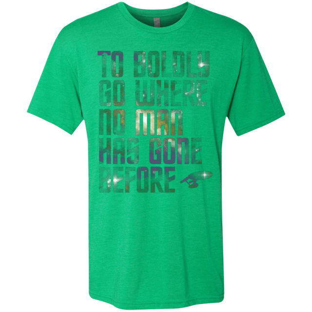 T-Shirts Envy / Small Where no Man has gone Before Men's Triblend T-Shirt