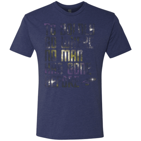 T-Shirts Vintage Navy / Small Where no Man has gone Before Men's Triblend T-Shirt