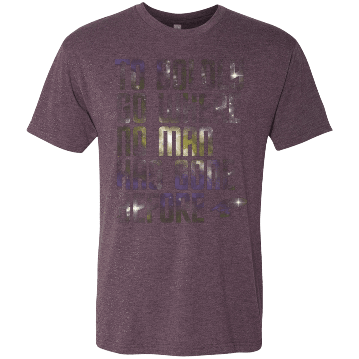 T-Shirts Vintage Purple / Small Where no Man has gone Before Men's Triblend T-Shirt