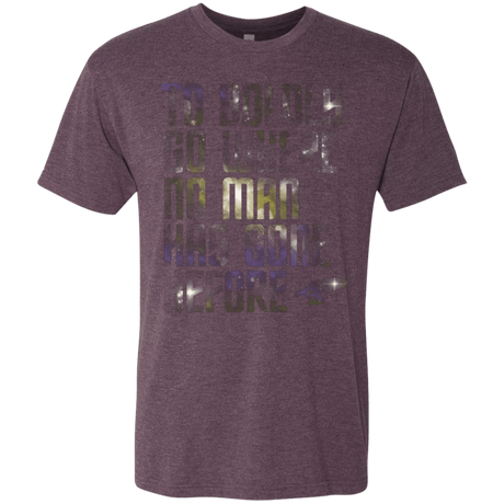 T-Shirts Vintage Purple / Small Where no Man has gone Before Men's Triblend T-Shirt
