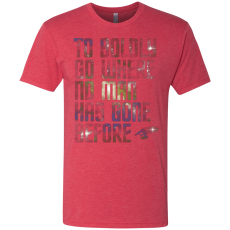 T-Shirts Vintage Red / Small Where no Man has gone Before Men's Triblend T-Shirt