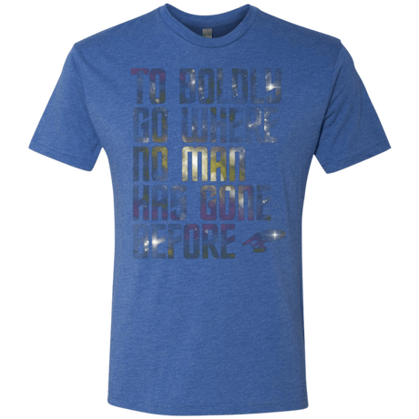 T-Shirts Vintage Royal / Small Where no Man has gone Before Men's Triblend T-Shirt