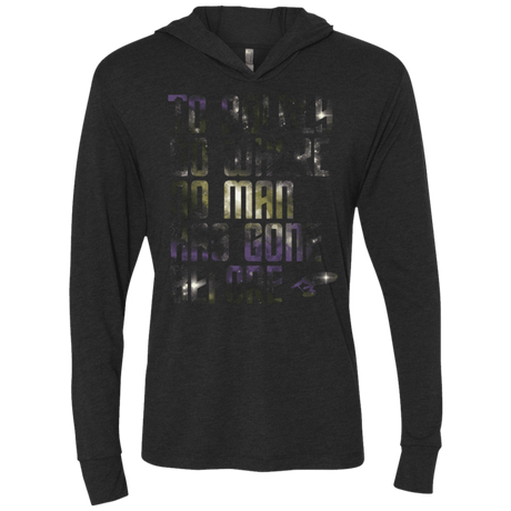 T-Shirts Vintage Black / X-Small Where no Man has gone Before Triblend Long Sleeve Hoodie Tee