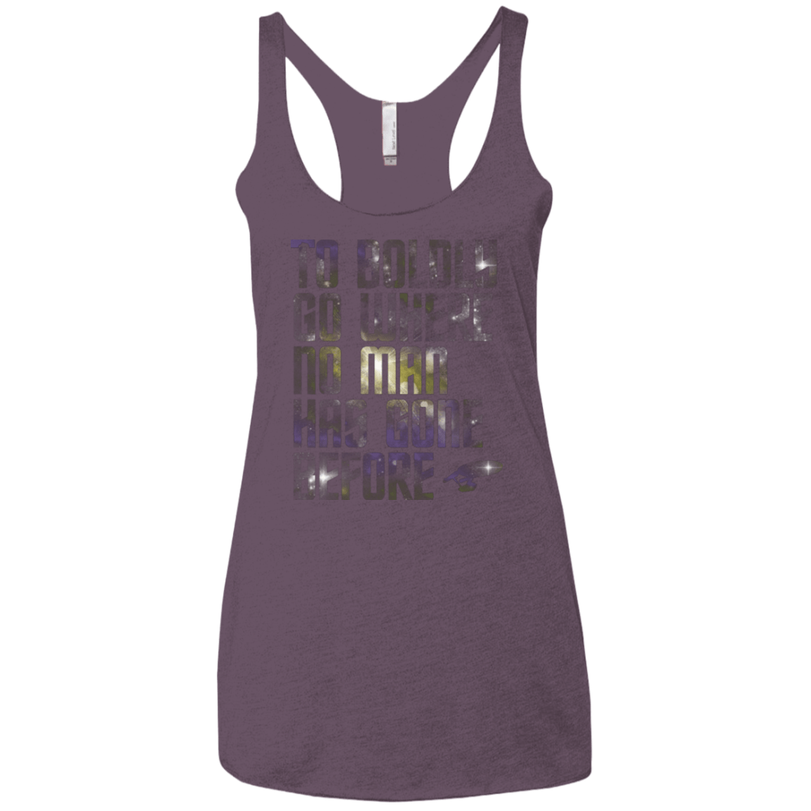 T-Shirts Vintage Purple / X-Small Where no Man has gone Before Women's Triblend Racerback Tank