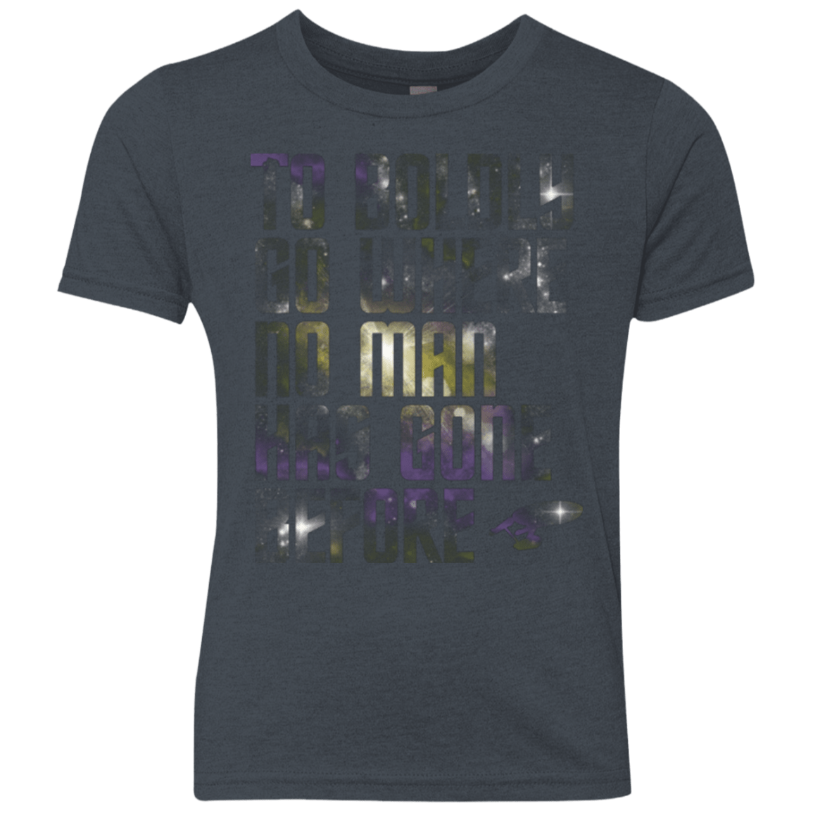 T-Shirts Vintage Navy / YXS Where no Man has gone Before Youth Triblend T-Shirt
