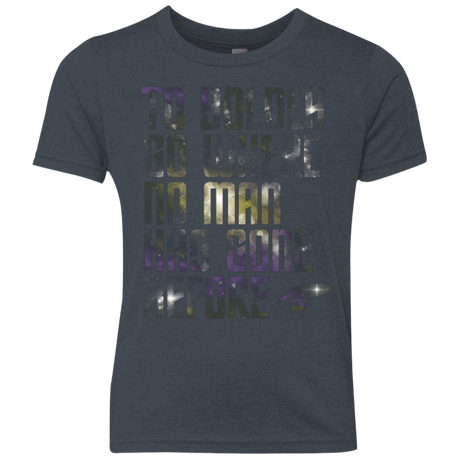 T-Shirts Vintage Navy / YXS Where no Man has gone Before Youth Triblend T-Shirt