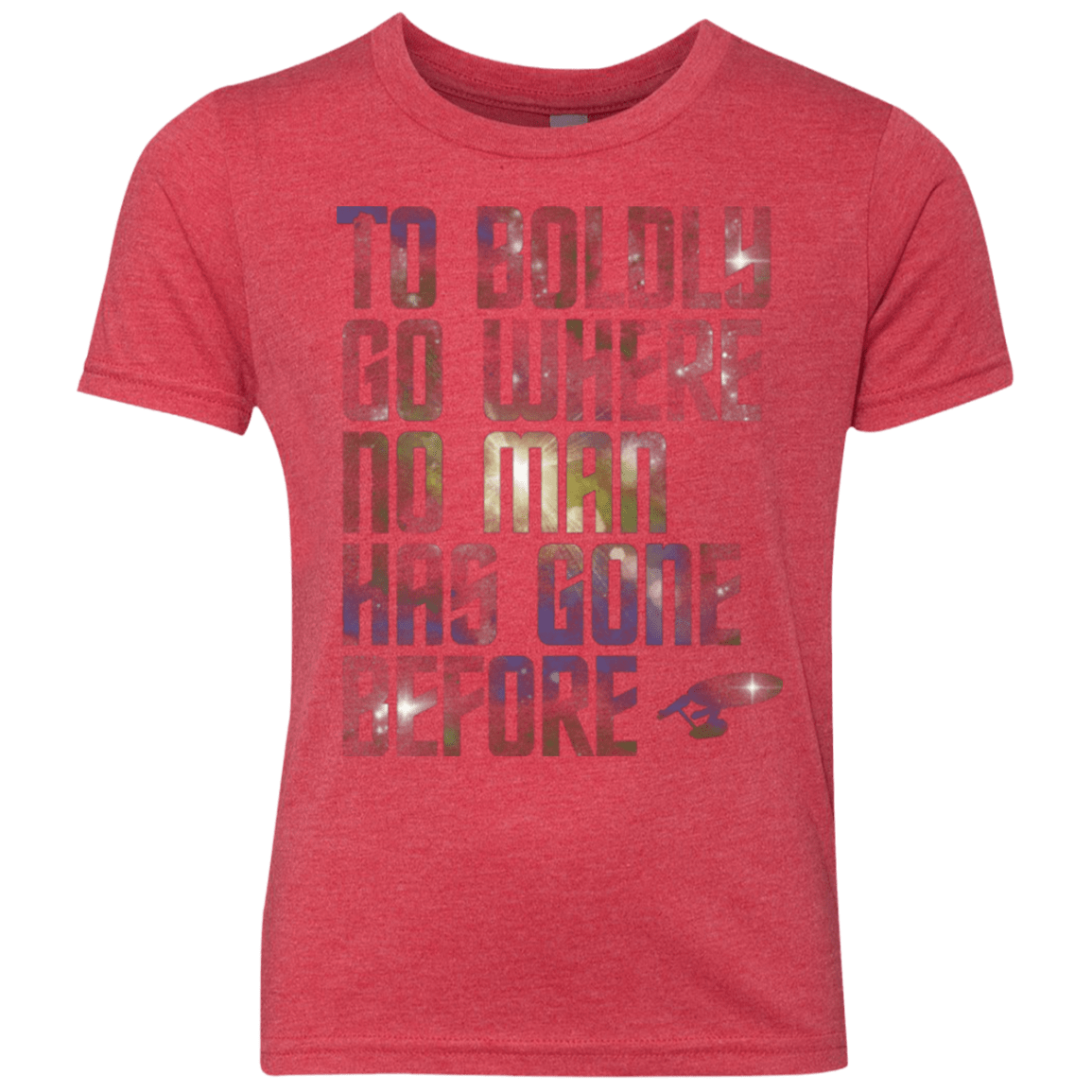T-Shirts Vintage Red / YXS Where no Man has gone Before Youth Triblend T-Shirt