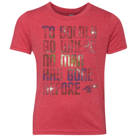 T-Shirts Vintage Red / YXS Where no Man has gone Before Youth Triblend T-Shirt
