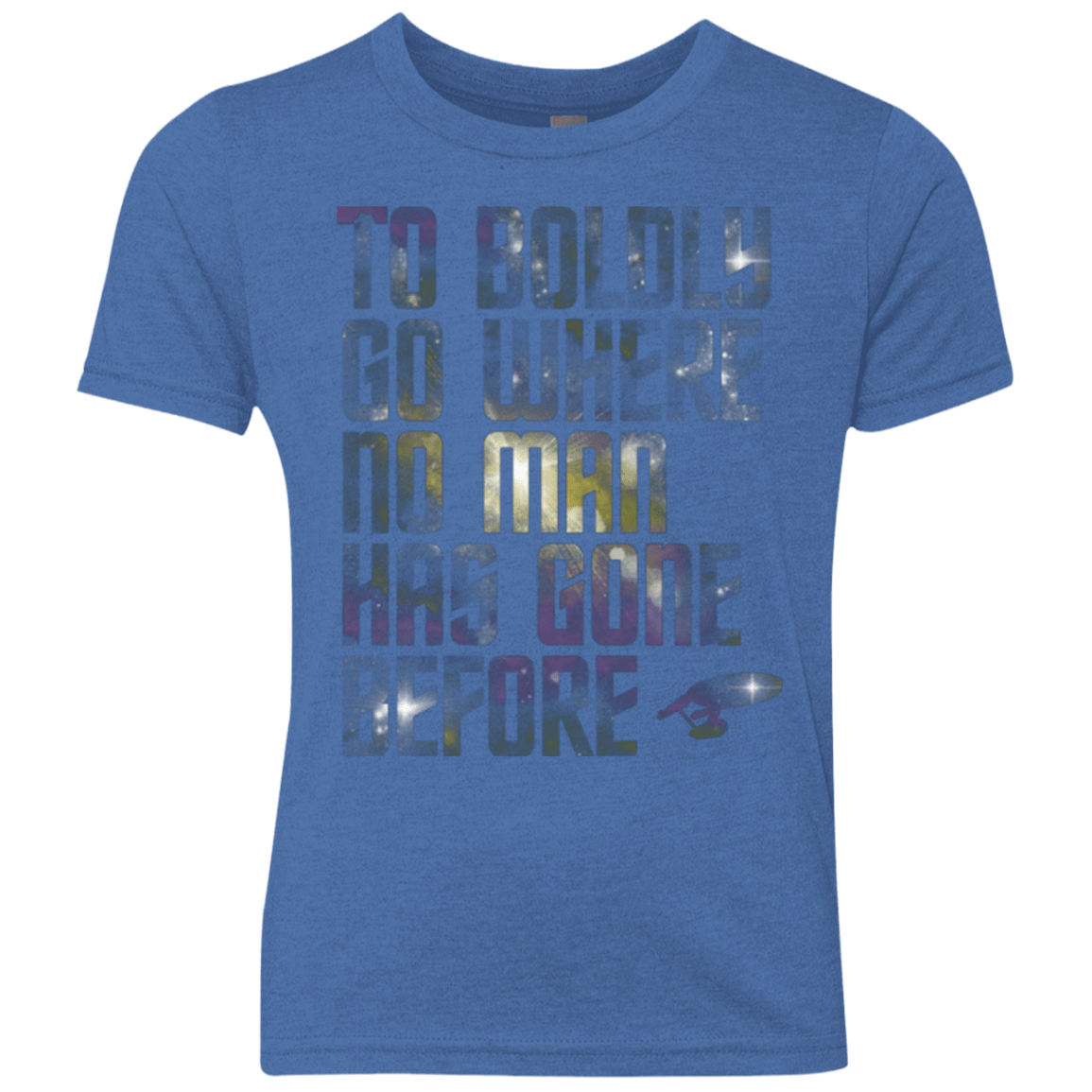 T-Shirts Vintage Royal / YXS Where no Man has gone Before Youth Triblend T-Shirt