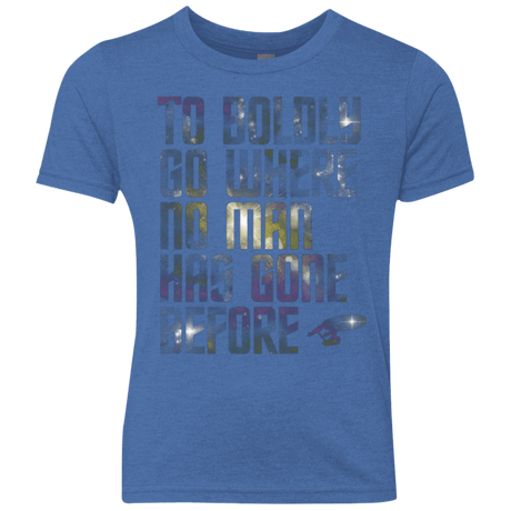 T-Shirts Vintage Royal / YXS Where no Man has gone Before Youth Triblend T-Shirt
