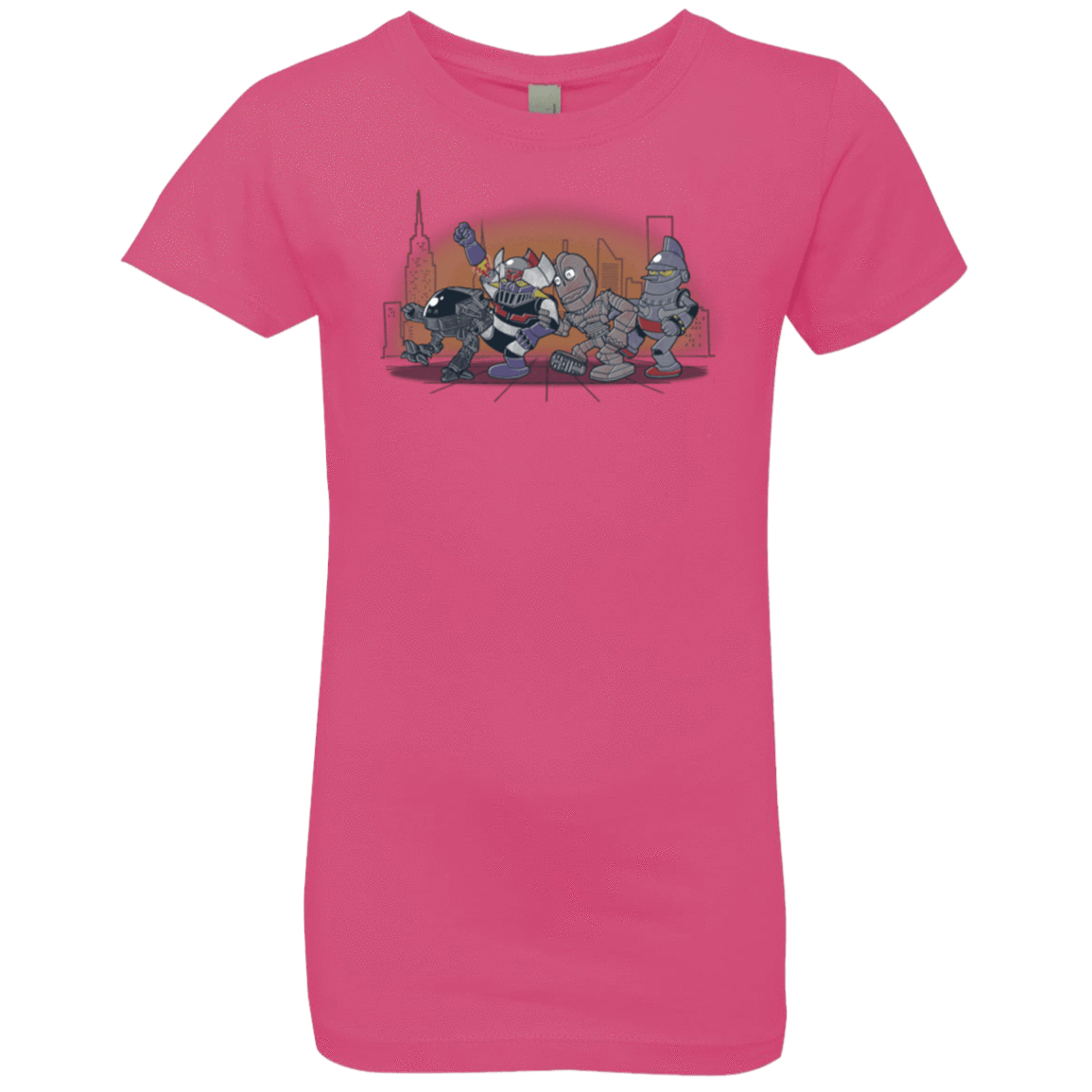 T-Shirts Hot Pink / YXS Where The Big Robots are Girls Premium T-Shirt