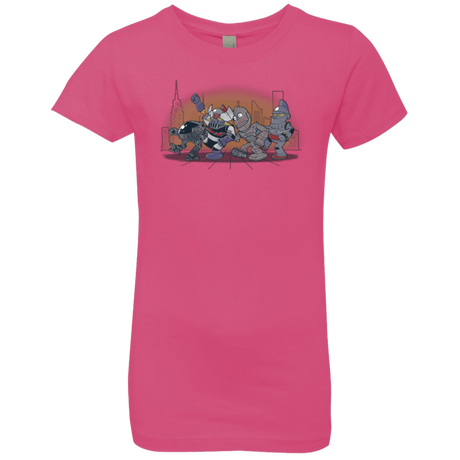 T-Shirts Hot Pink / YXS Where The Big Robots are Girls Premium T-Shirt