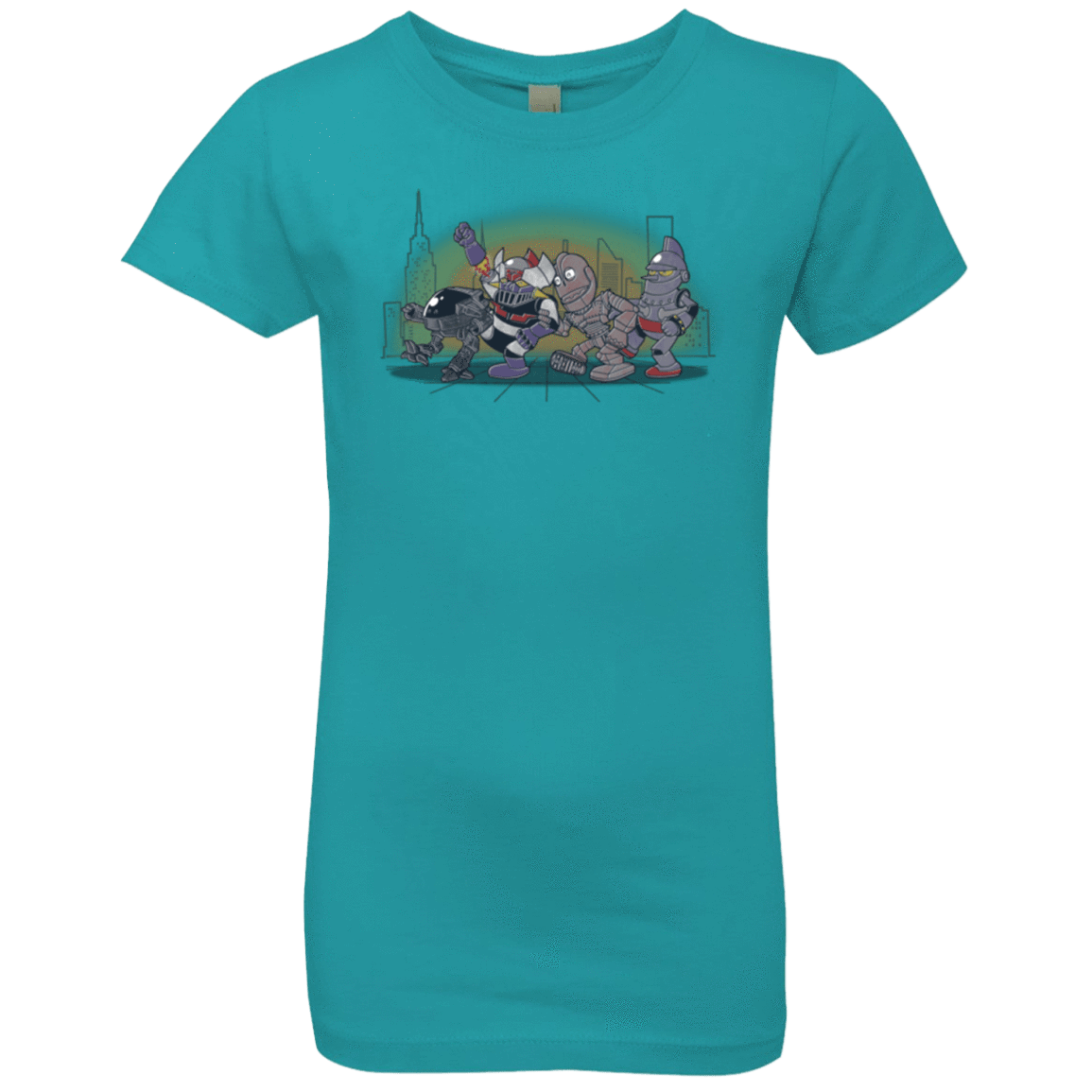 T-Shirts Tahiti Blue / YXS Where The Big Robots are Girls Premium T-Shirt