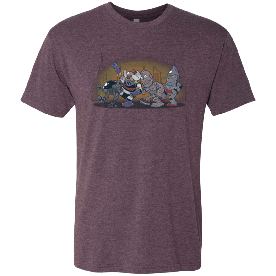 T-Shirts Vintage Purple / Small Where The Big Robots are Men's Triblend T-Shirt