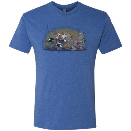 T-Shirts Vintage Royal / Small Where The Big Robots are Men's Triblend T-Shirt