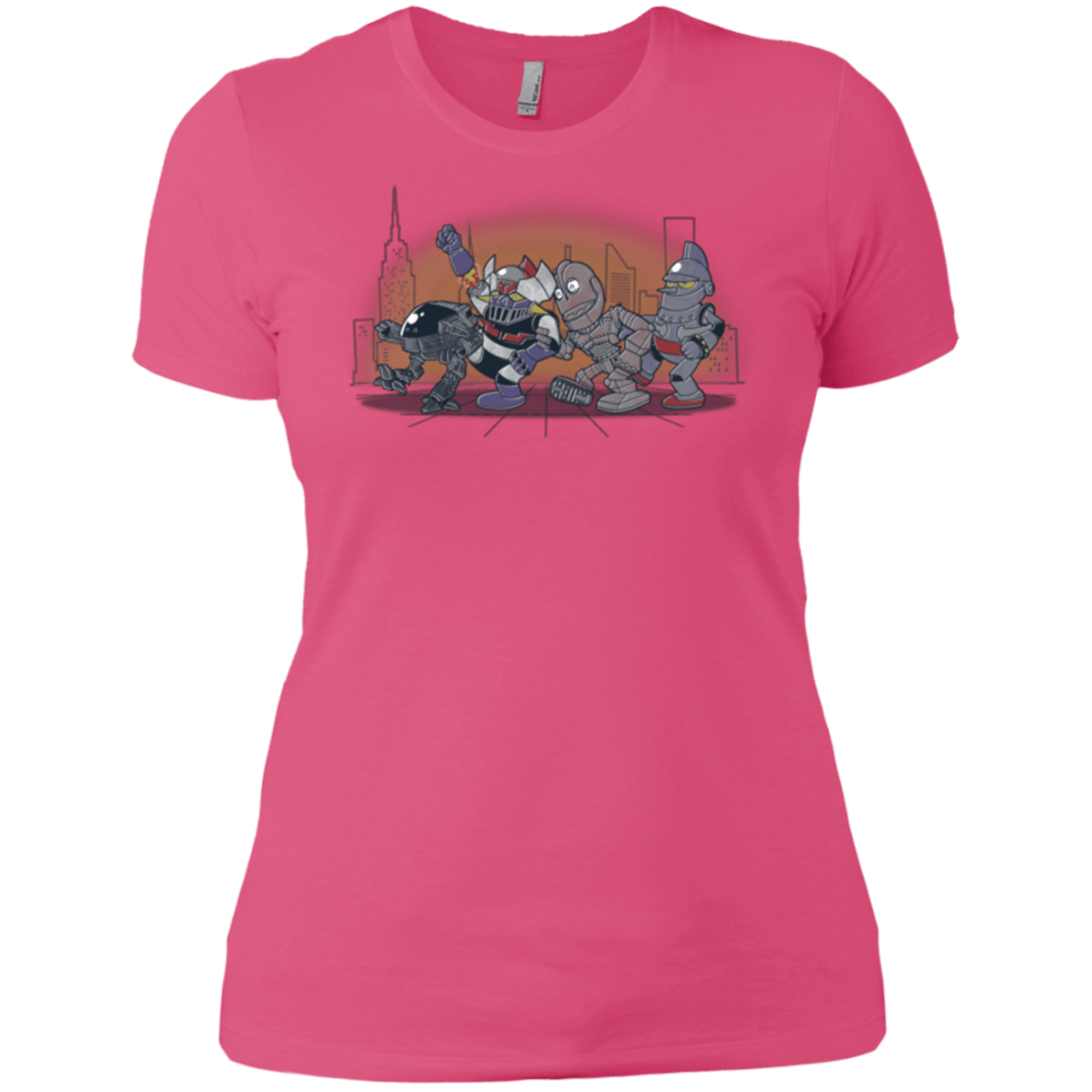 T-Shirts Hot Pink / X-Small Where The Big Robots are Women's Premium T-Shirt