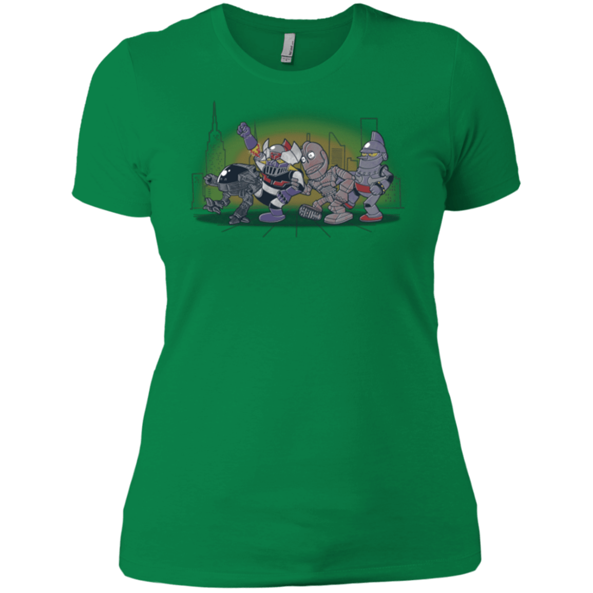 T-Shirts Kelly Green / X-Small Where The Big Robots are Women's Premium T-Shirt