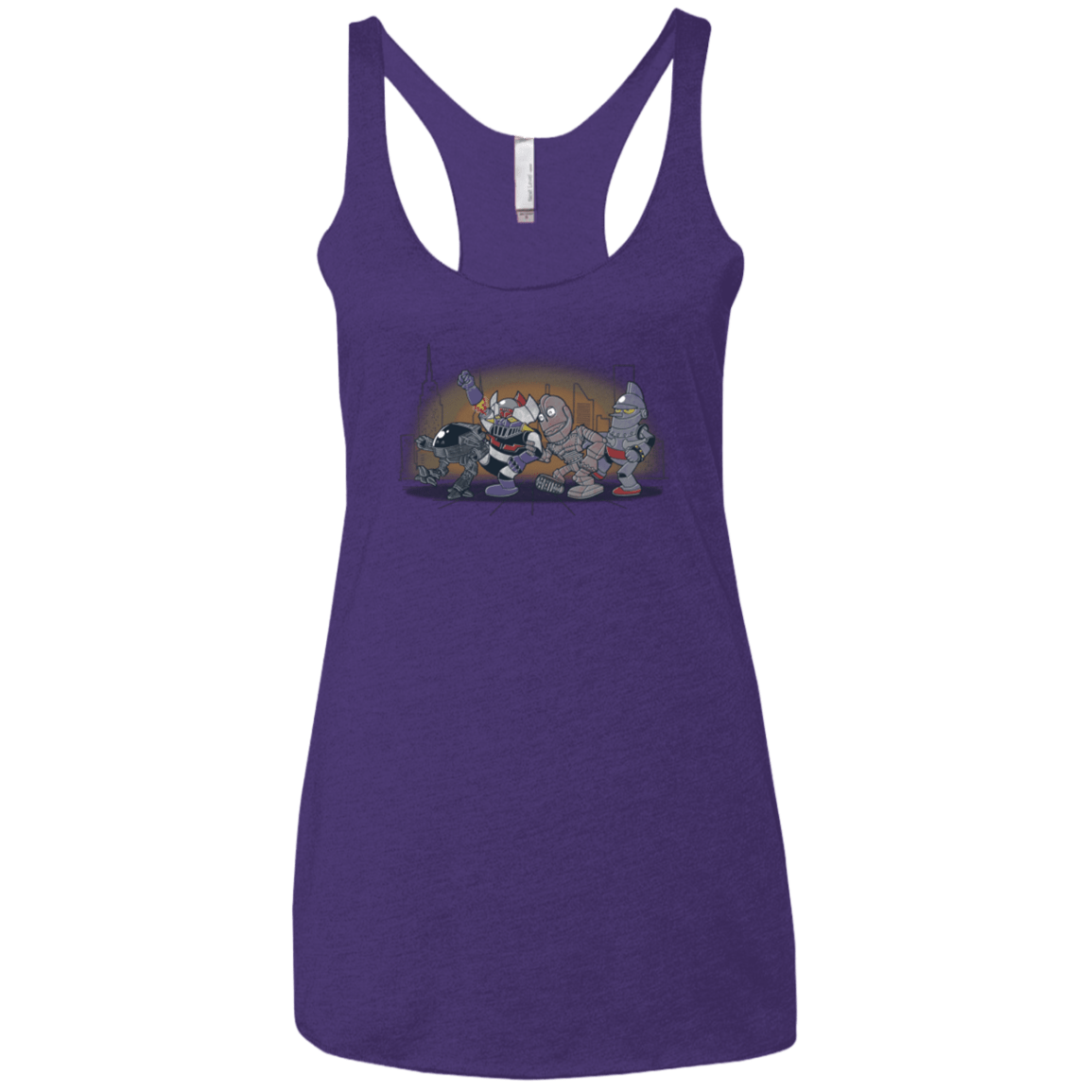 T-Shirts Purple / X-Small Where The Big Robots are Women's Triblend Racerback Tank