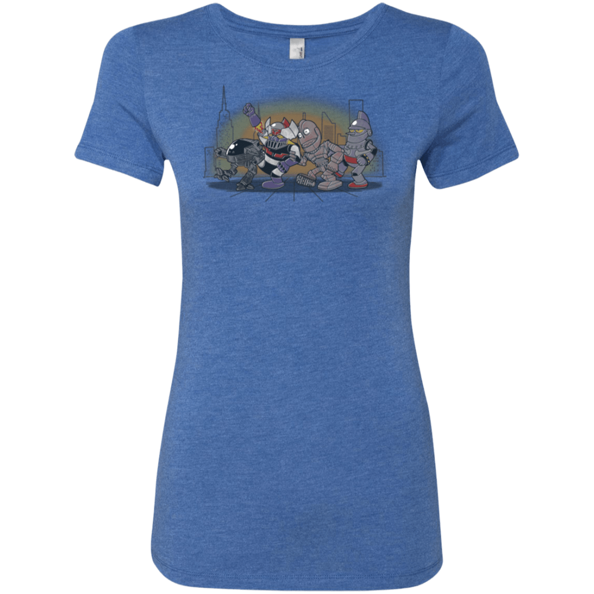 T-Shirts Vintage Royal / Small Where The Big Robots are Women's Triblend T-Shirt