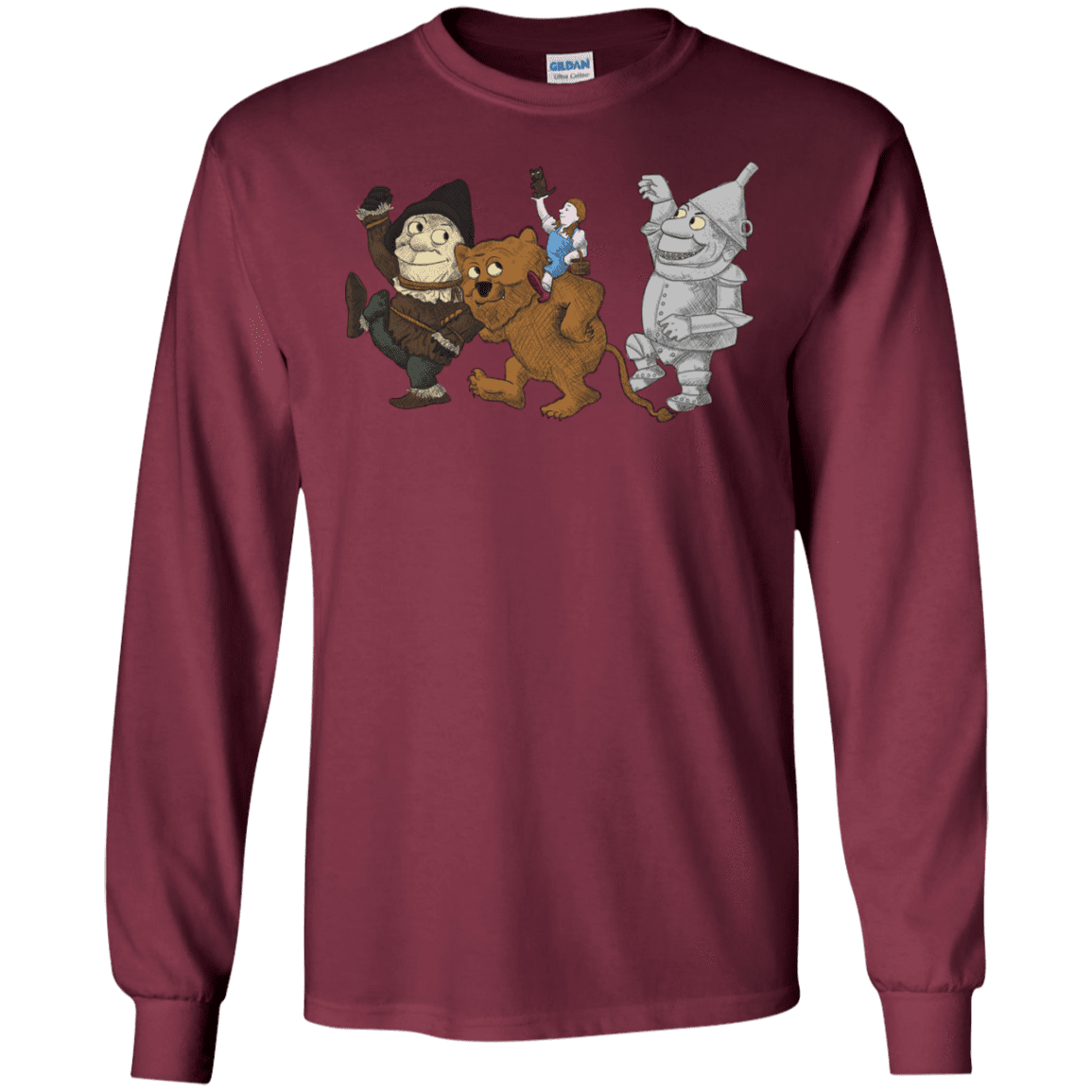 T-Shirts Maroon / S Where the Friends Things Are Men's Long Sleeve T-Shirt