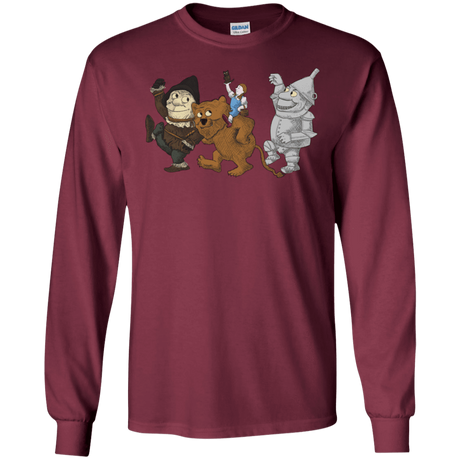 T-Shirts Maroon / S Where the Friends Things Are Men's Long Sleeve T-Shirt