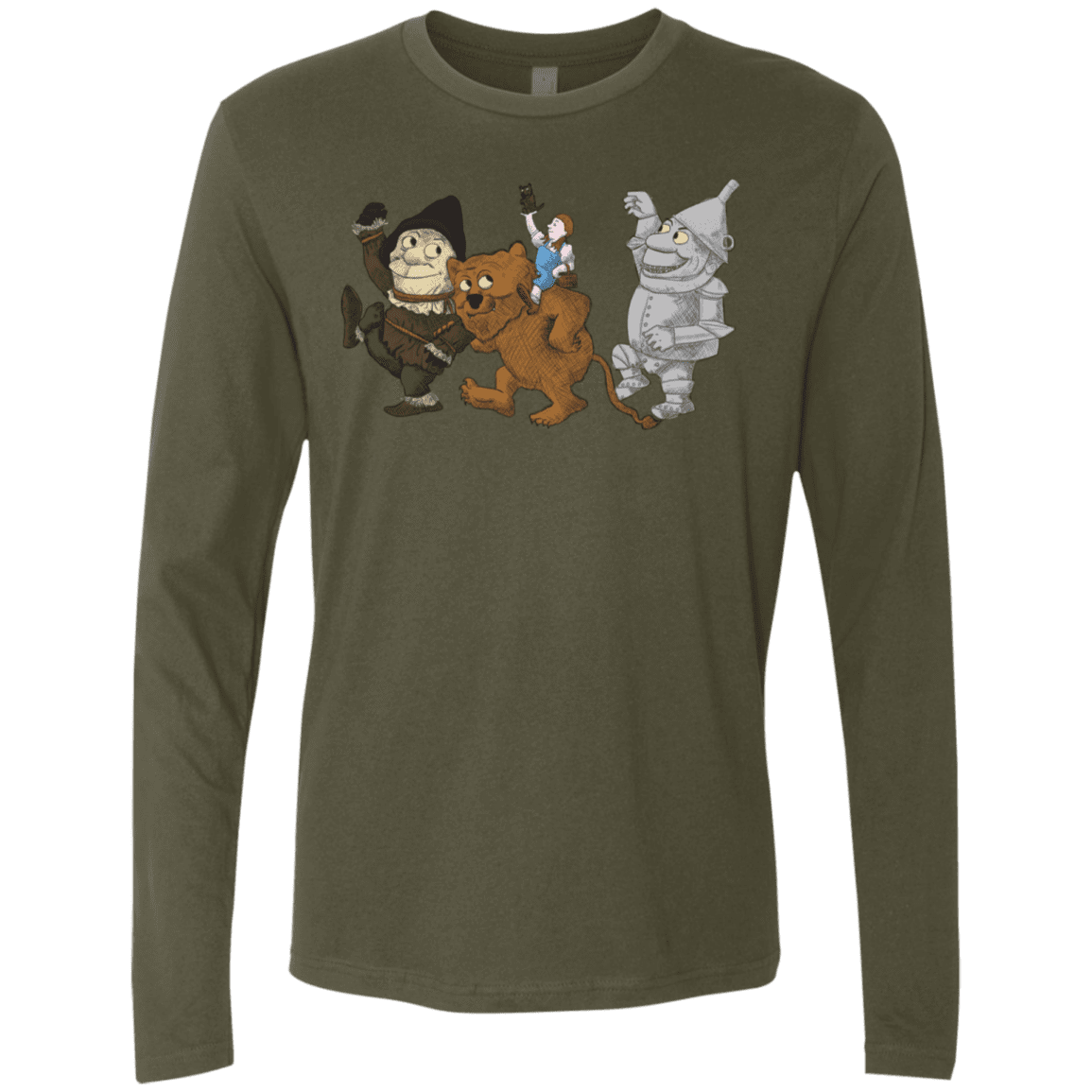 T-Shirts Military Green / S Where the Friends Things Are Men's Premium Long Sleeve