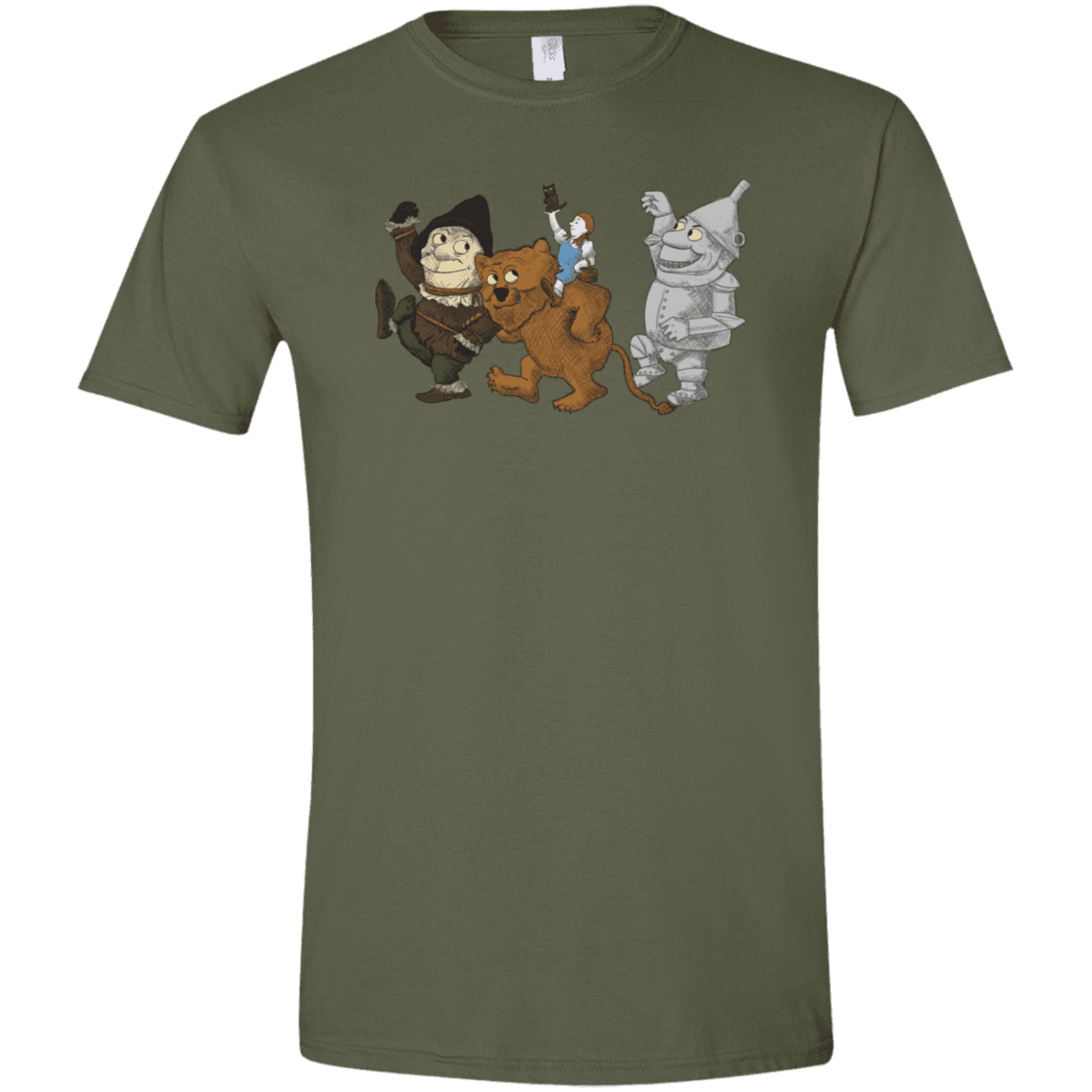 T-Shirts Military Green / S Where the Friends Things Are Men's Semi-Fitted Softstyle