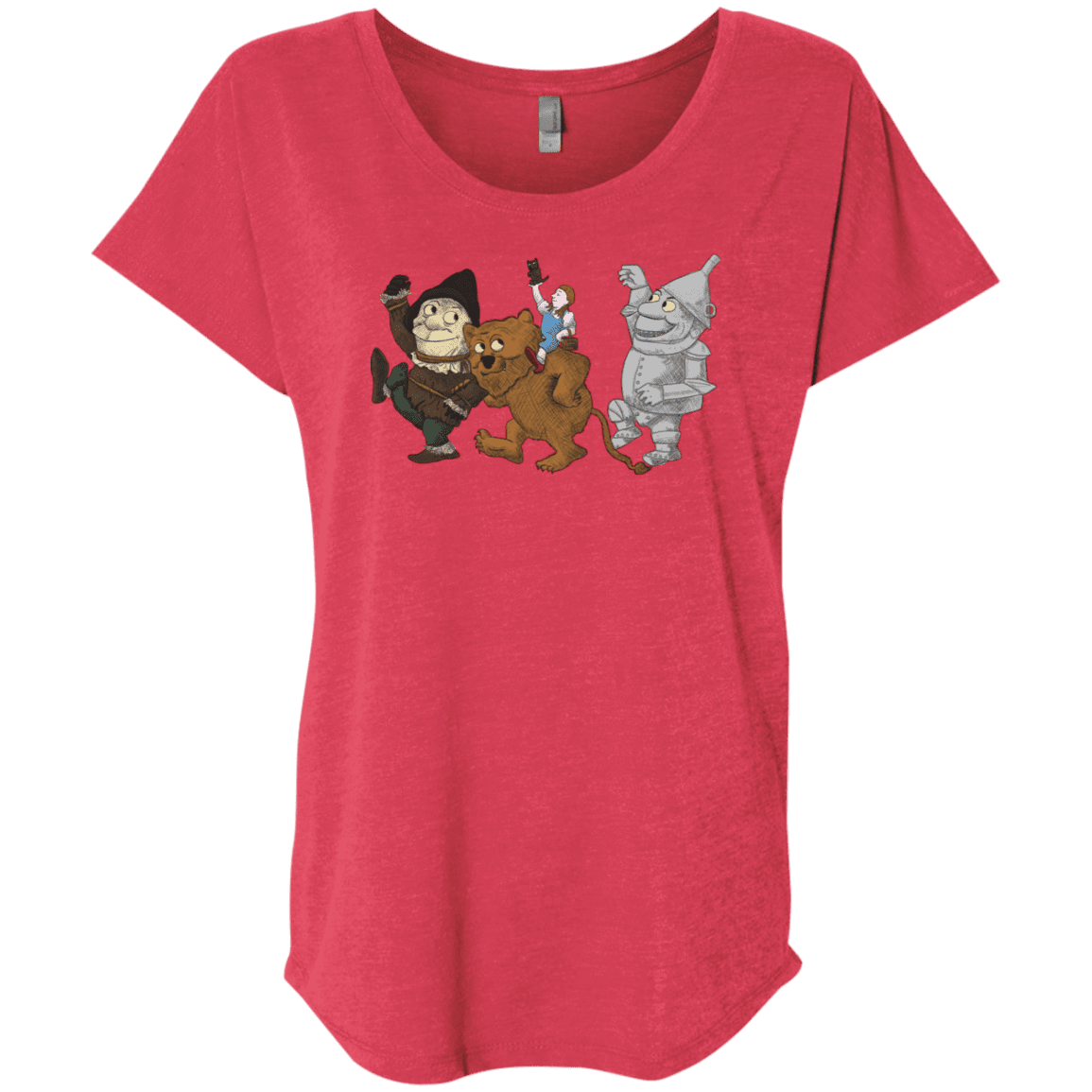 T-Shirts Vintage Red / X-Small Where the Friends Things Are Triblend Dolman Sleeve