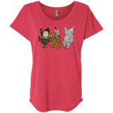 T-Shirts Vintage Red / X-Small Where the Friends Things Are Triblend Dolman Sleeve