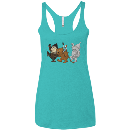 T-Shirts Tahiti Blue / X-Small Where the Friends Things Are Women's Triblend Racerback Tank