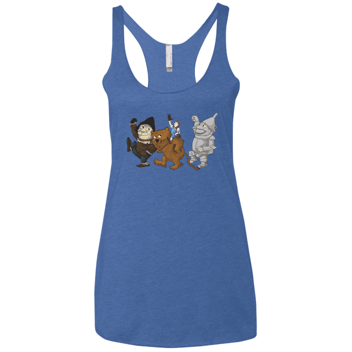 T-Shirts Vintage Royal / X-Small Where the Friends Things Are Women's Triblend Racerback Tank