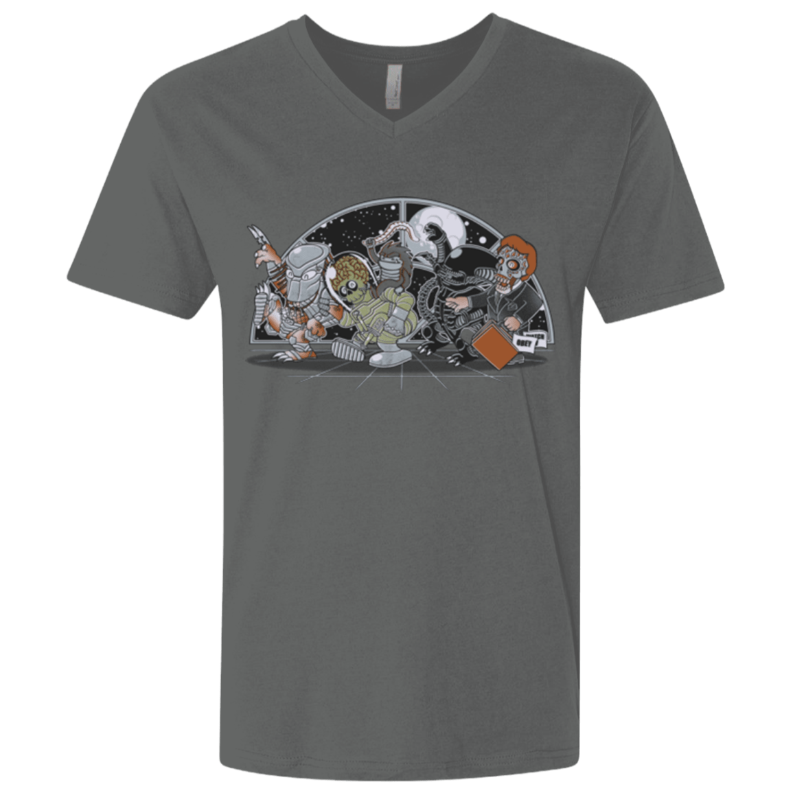 T-Shirts Heavy Metal / X-Small Where The Nasty Aliens are Men's Premium V-Neck