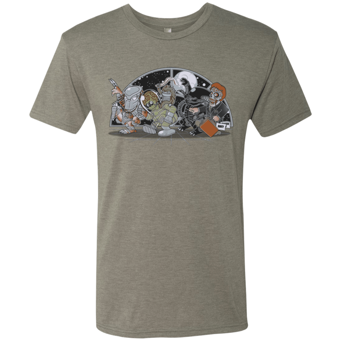T-Shirts Venetian Grey / Small Where The Nasty Aliens are Men's Triblend T-Shirt