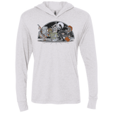 T-Shirts Heather White / X-Small Where The Nasty Aliens are Triblend Long Sleeve Hoodie Tee