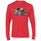 T-Shirts Vintage Red / X-Small Where The Nasty Aliens are Triblend Long Sleeve Hoodie Tee