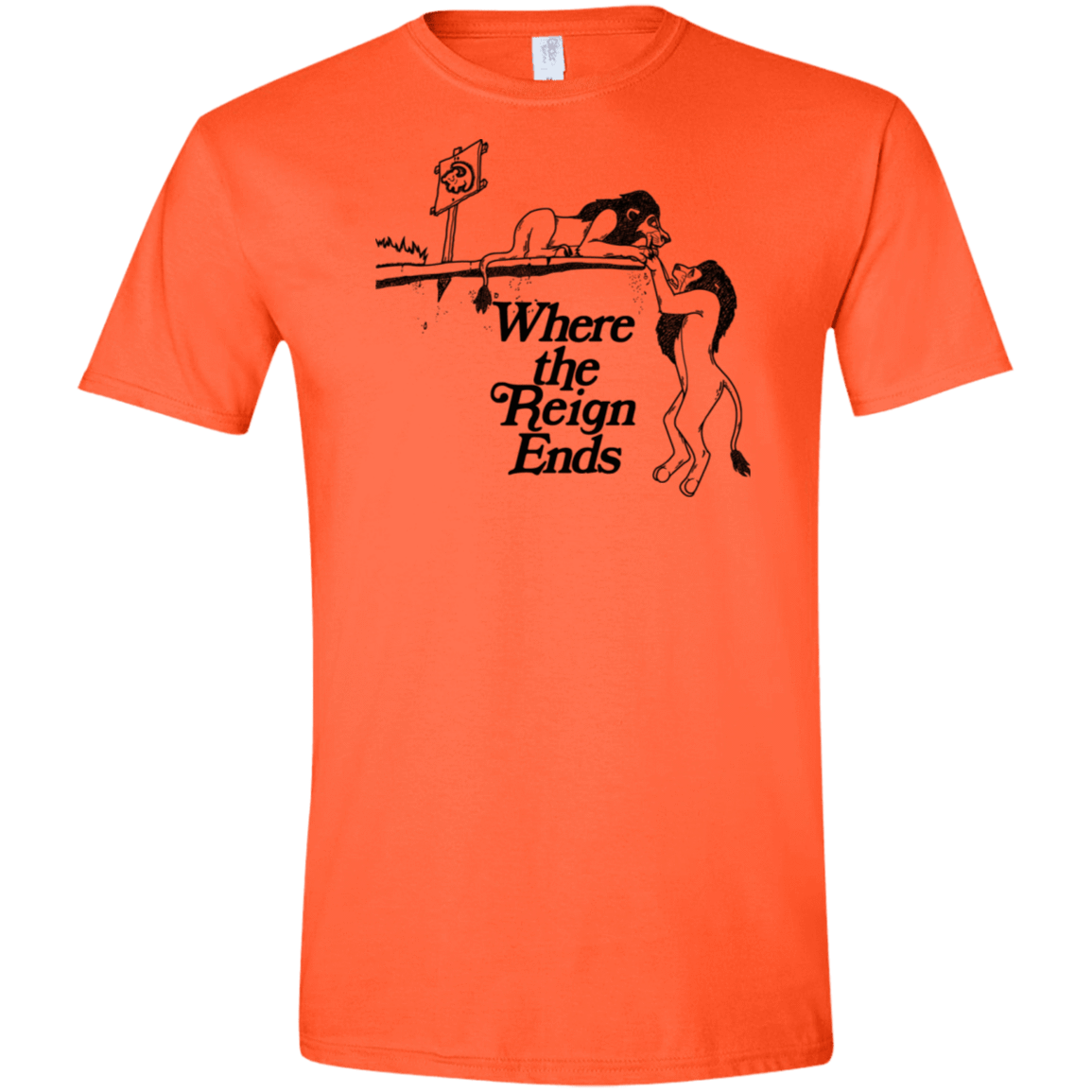 T-Shirts Orange / S Where the Reign Ends Men's Semi-Fitted Softstyle