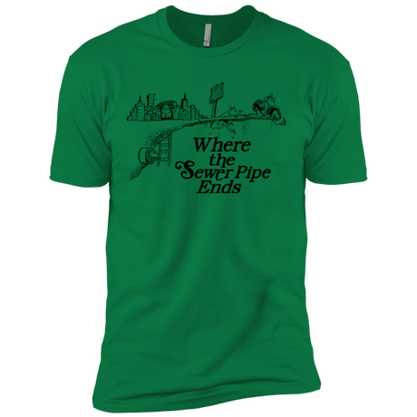 T-Shirts Kelly Green / X-Small Where the Sewer Pipe Ends Men's Premium T-Shirt
