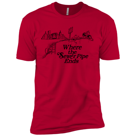 T-Shirts Red / X-Small Where the Sewer Pipe Ends Men's Premium T-Shirt