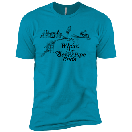 T-Shirts Turquoise / X-Small Where the Sewer Pipe Ends Men's Premium T-Shirt