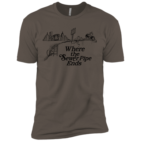 T-Shirts Warm Grey / X-Small Where the Sewer Pipe Ends Men's Premium T-Shirt