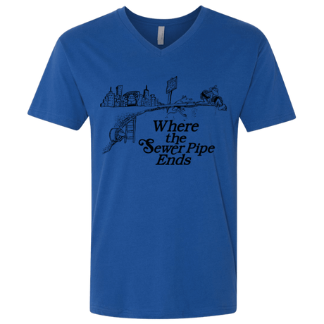 T-Shirts Royal / X-Small Where the Sewer Pipe Ends Men's Premium V-Neck