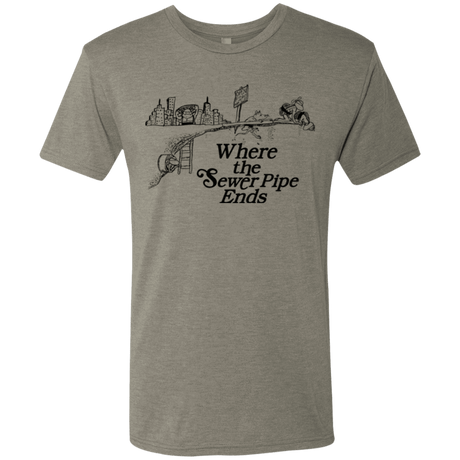 T-Shirts Venetian Grey / Small Where the Sewer Pipe Ends Men's Triblend T-Shirt
