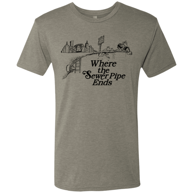 T-Shirts Venetian Grey / Small Where the Sewer Pipe Ends Men's Triblend T-Shirt