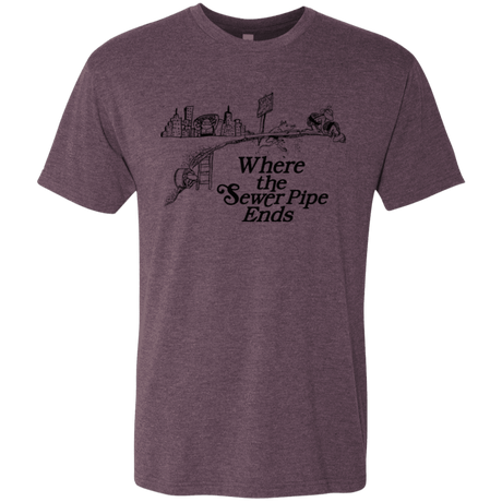 T-Shirts Vintage Purple / Small Where the Sewer Pipe Ends Men's Triblend T-Shirt