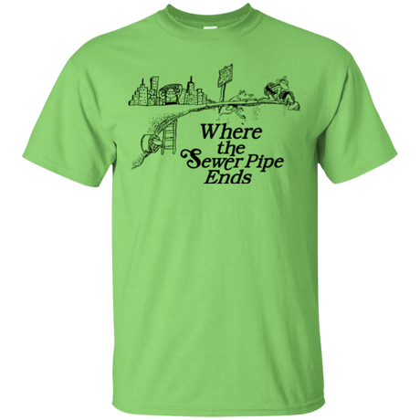 T-Shirts Lime / Small Where the Sewer Pipe Ends T-Shirt