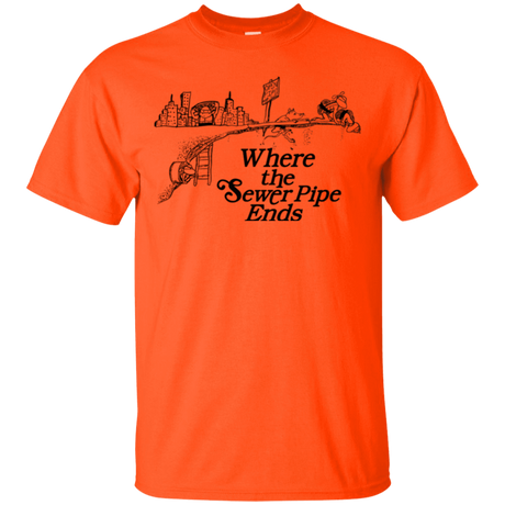 T-Shirts Orange / Small Where the Sewer Pipe Ends T-Shirt