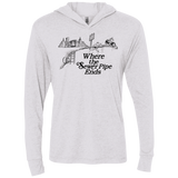 T-Shirts Heather White / X-Small Where the Sewer Pipe Ends Triblend Long Sleeve Hoodie Tee