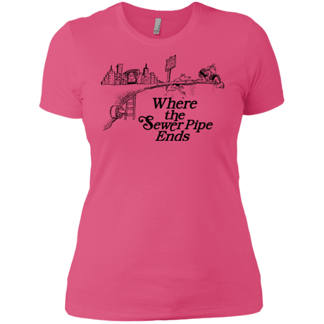 T-Shirts Hot Pink / X-Small Where the Sewer Pipe Ends Women's Premium T-Shirt