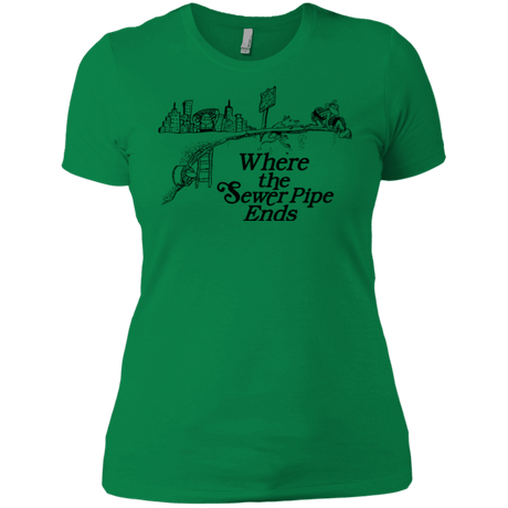 T-Shirts Kelly Green / X-Small Where the Sewer Pipe Ends Women's Premium T-Shirt